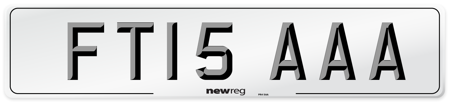 FT15 AAA Number Plate from New Reg
